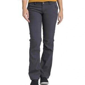 Prana Halle Pant - 2 SHORT - Coal gray women's roll-up adjustable stretch hiking